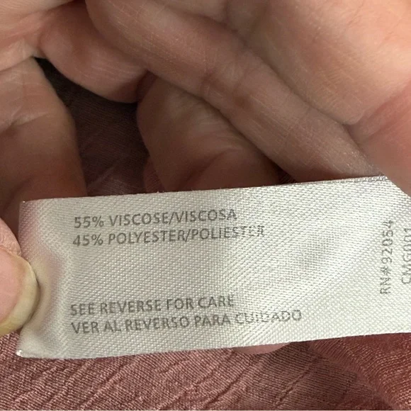 Madison Dusty Pink Lace Sleeve Blouse Boho Lightweight Top Size Large Chic - Picture 8 of 10